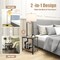 Costway Floor Lamp with End Table and USB Charging Ports 360° Rotatable Lamp Arm